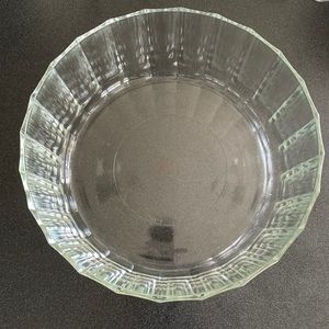 1970s Italian Empoli Hand-Blown Ribbed Glass Bowl